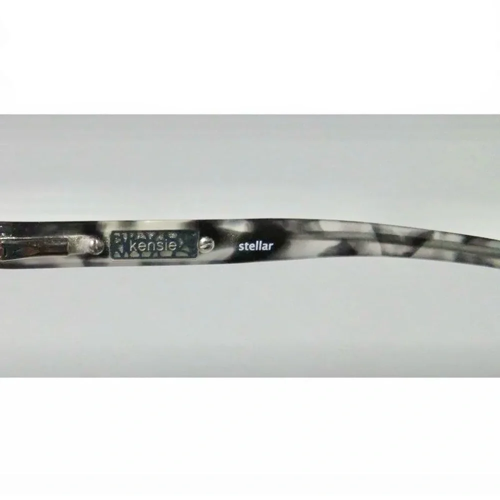 KENSIE “Stellar” Frames Cateye Black/Gray Granite Eyeglasses Demo 51-15-135 NWT